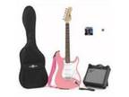 Pink Electric Guitar. Pink Guitar,  Amp,  Stand strap and....
