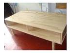 Pine TV Stand. Pine 2 shelves and removeable rack to....