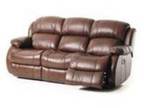 brand new chocolate brown leather sofa 2 x 3 seater....