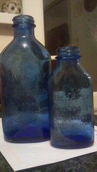 vintage blue glass